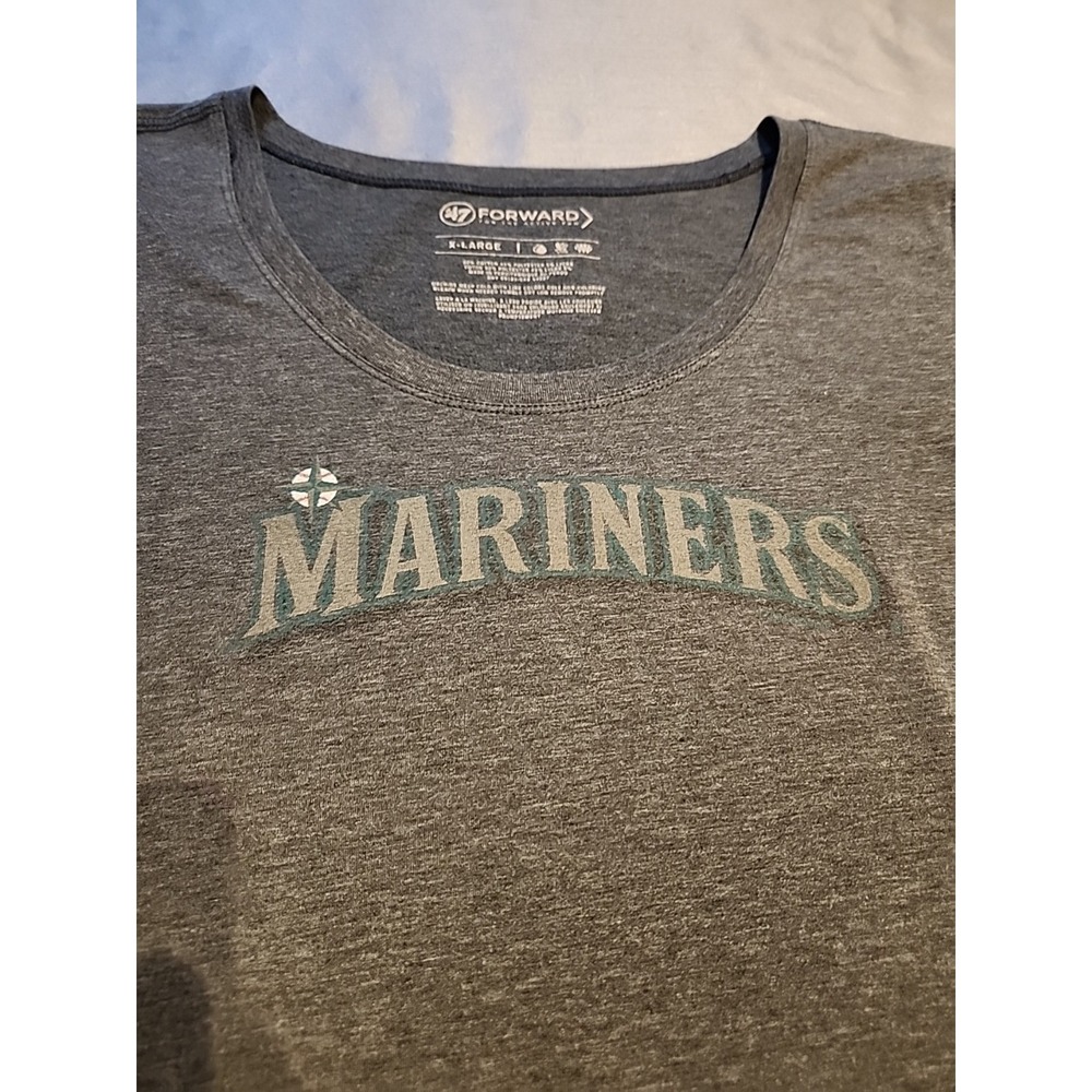Seattle Mariners Women's Grey Short Sleve T Shirt Size XL